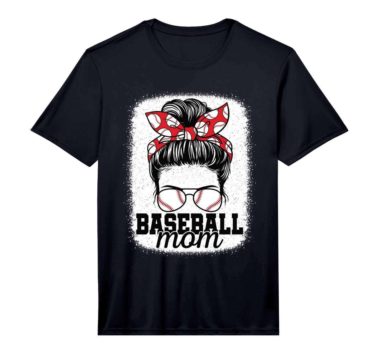 Mens Baseball Mom Messy Bun Mommy T-Shirt - Minimalist Print Men Women - T-Shirt, Sweatshirt, Hoodie
