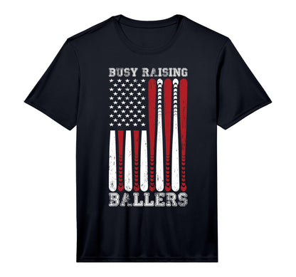Funny Baseball Busy Raising Ballers T-Shirt - Custom Art Print Unisex - T-Shirt, Sweatshirt, Hoodie
