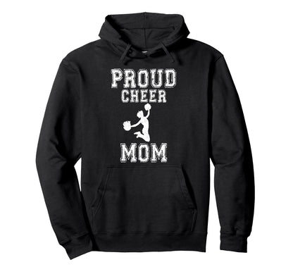 Proud Cheer Mom Game Day Sports Parent Hoodie - Minimalist Print Men Women - T-Shirt, Sweatshirt, Hoodie