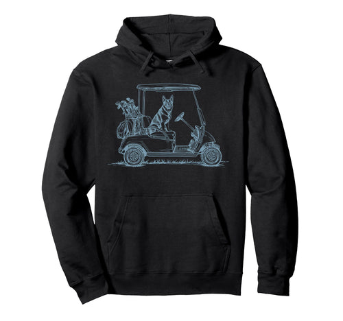 German Shepherd Dad Golf Car Golfing Hoodie - Casual Everyday Wear Unisex - T-Shirt, Sweatshirt, Hoodie