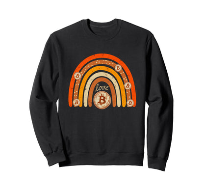 Bohemian Rainbow Bitcoin Lover Sweatshirt - Novelty Apparel Men Women - T-Shirt, Sweatshirt, Hoodie