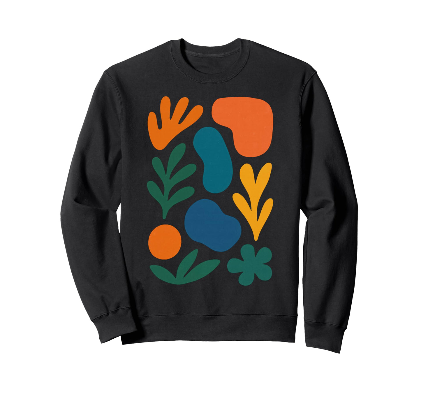 Boho Floral Shapes Modern Sweatshirt - Casual Everyday Wear Men Women - T-Shirt, Sweatshirt, Hoodie