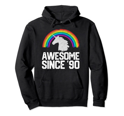 33Rd Birthday Gifts Awesome 1990 Hoodie - Fun Novelty Design Unisex - T-Shirt, Sweatshirt, Hoodie
