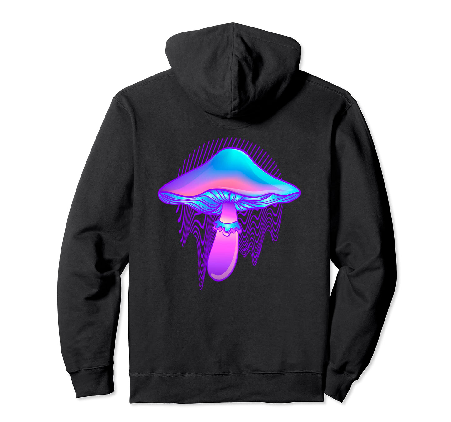 Fungi Vaporwave Aesthetic Mushroom Hoodie - Fun Novelty Design for Adults - T-Shirt, Sweatshirt, Hoodie