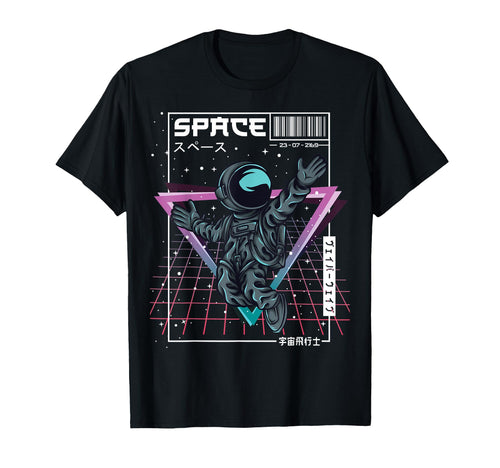 Synthwave Space Astronaut Aesthetic T-Shirt - Aesthetic Graphic Men Women - T-Shirt, Sweatshirt, Hoodie