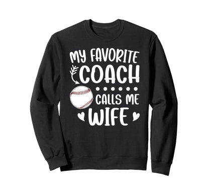 Proud Baseball Coachs Wife Baseball Sweatshirt - Unique Graphic Men Women - T-Shirt, Sweatshirt, Hoodie