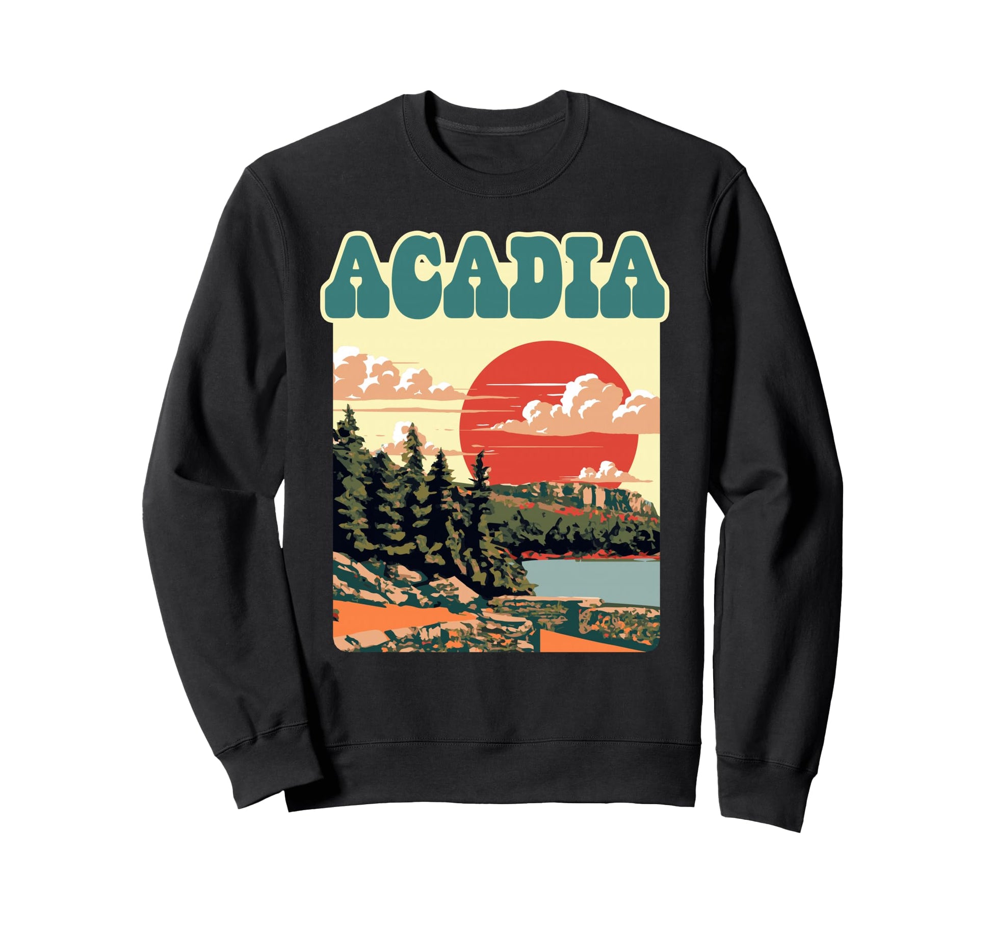 Acadia National Park Maine Parks Sweatshirt - Trendy Graphic Unisex - T-Shirt, Sweatshirt, Hoodie