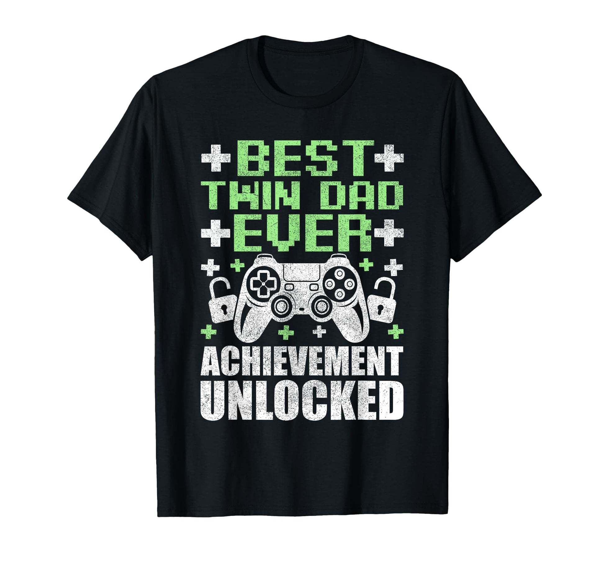 Gamer Dad Fathers Day Best Twin Dad T-Shirt - Custom Art Print for Adults - T-Shirt, Sweatshirt, Hoodie