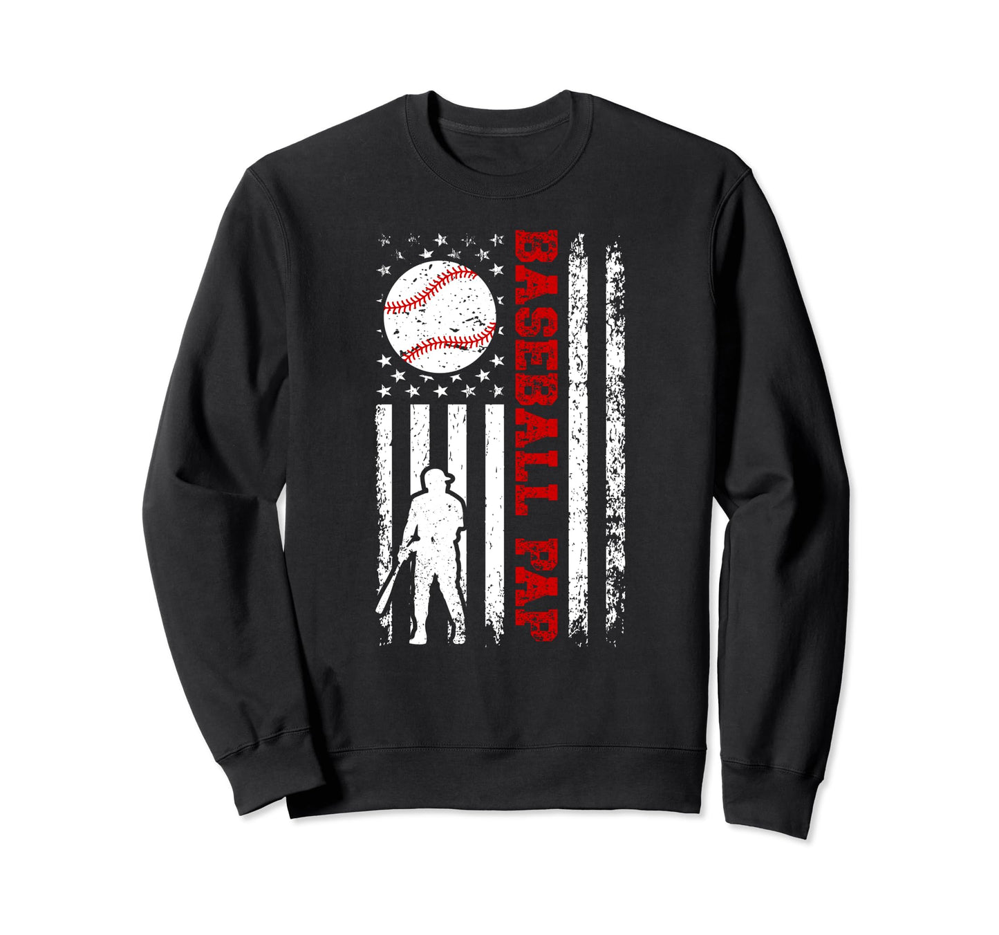Baseball Pap Grandpa Us Flag Pap Sweatshirt - Custom Art Print for Adults - T-Shirt, Sweatshirt, Hoodie