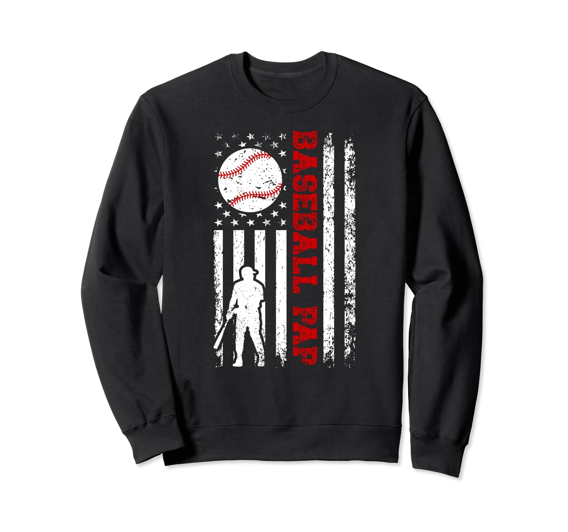 Baseball Pap Grandpa Us Flag Pap Sweatshirt - Custom Art Print for Adults - T-Shirt, Sweatshirt, Hoodie