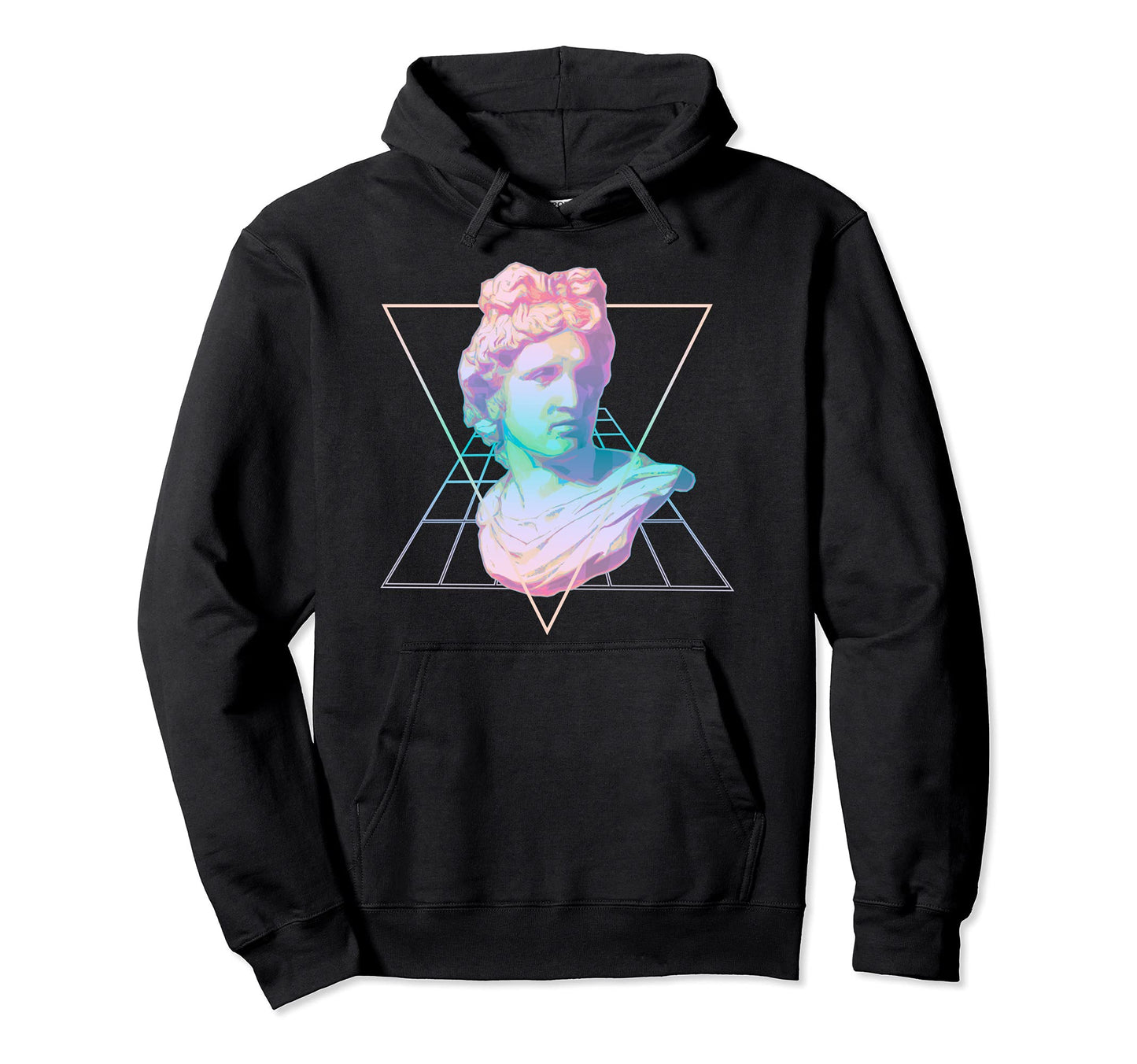 Apollo Greek Statue Vaporwave Hoodie - Novelty Apparel for Adults - T-Shirt, Sweatshirt, Hoodie