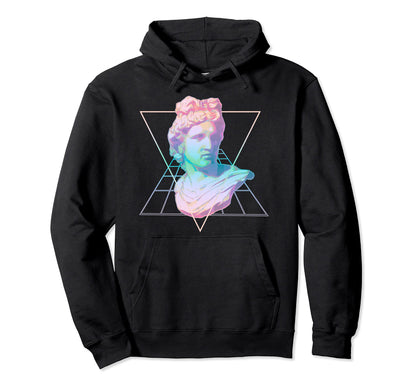 Apollo Greek Statue Vaporwave Hoodie - Novelty Apparel for Adults - T-Shirt, Sweatshirt, Hoodie