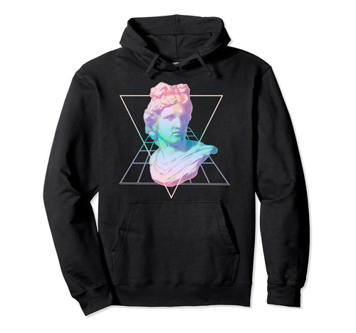 Apollo Greek Statue Vaporwave Hoodie - Novelty Apparel for Adults - T-Shirt, Sweatshirt, Hoodie