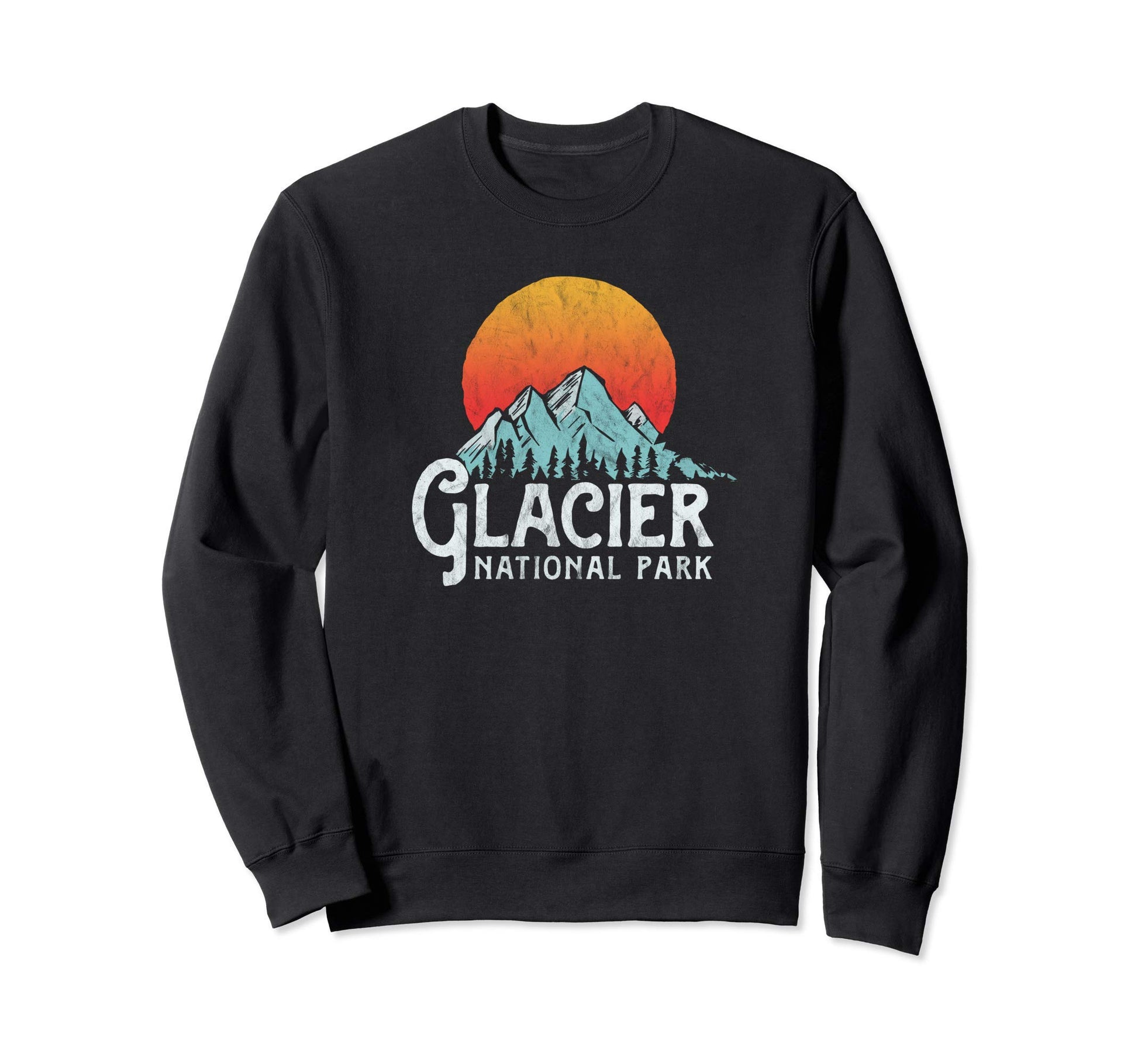 Glacier National Park Montana Sweatshirt - Custom Art Print Unisex - T-Shirt, Sweatshirt, Hoodie