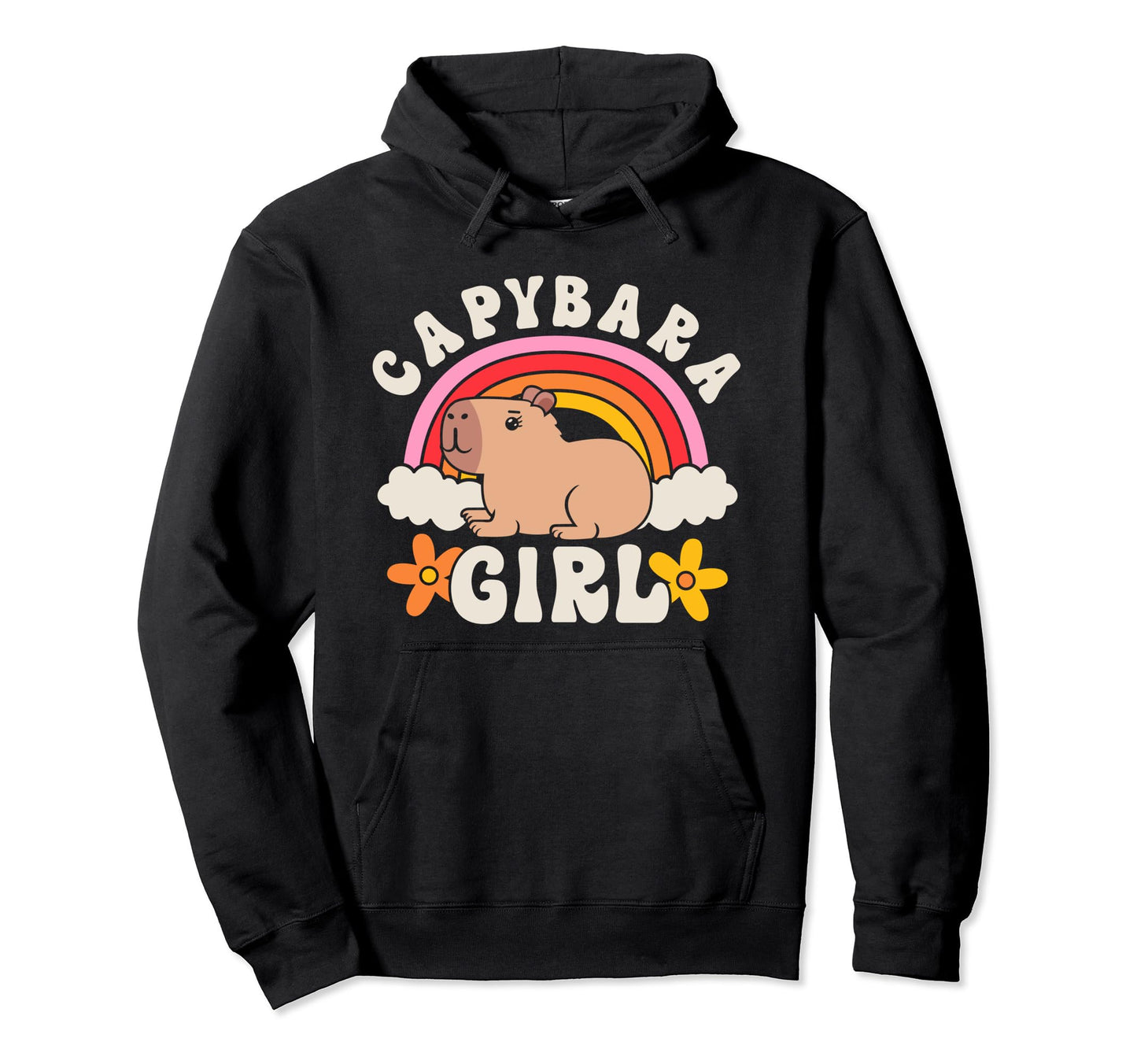 Capybara Rodent Animal Daisy Hoodie - Casual Everyday Wear for Adults - T-Shirt, Sweatshirt, Hoodie