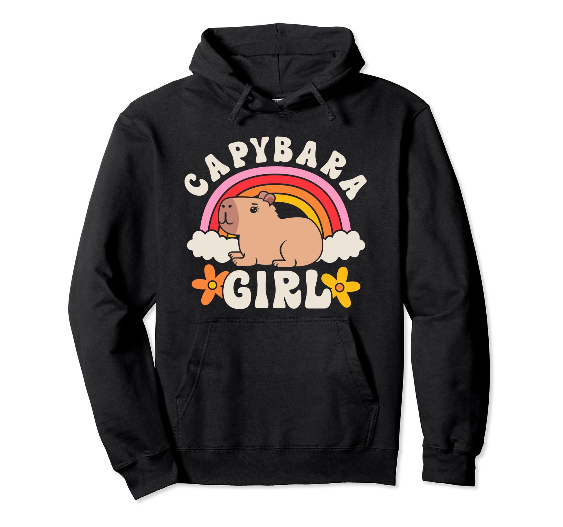 Capybara Rodent Animal Daisy Hoodie - Casual Everyday Wear for Adults - T-Shirt, Sweatshirt, Hoodie
