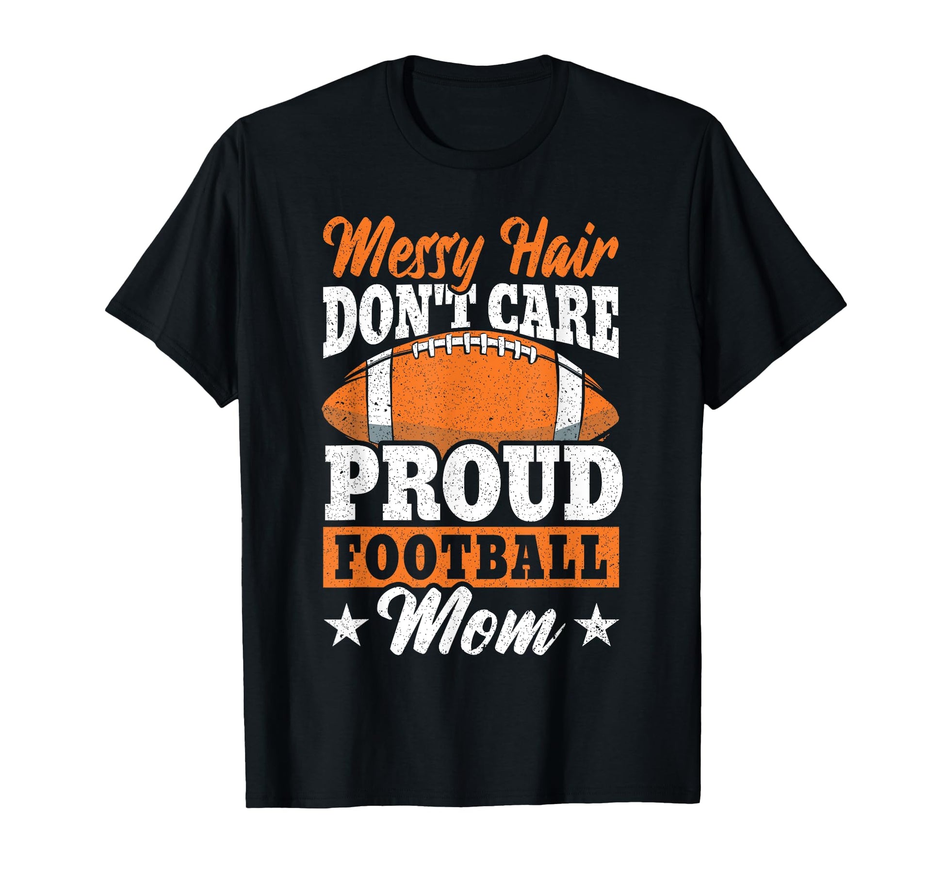 Messy Hair Football Flair Moms T-Shirt - Minimalist Print for Adults - T-Shirt, Sweatshirt, Hoodie