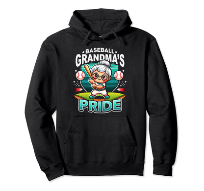 Baseball Grandma Grandmother Granny Hoodie - Streetwear Style Unisex - T-Shirt, Sweatshirt, Hoodie
