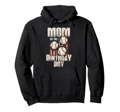 Mom Birthday Matching Baseball Birthday Hoodie - Novelty Apparel for Adults - T-Shirt, Sweatshirt, Hoodie