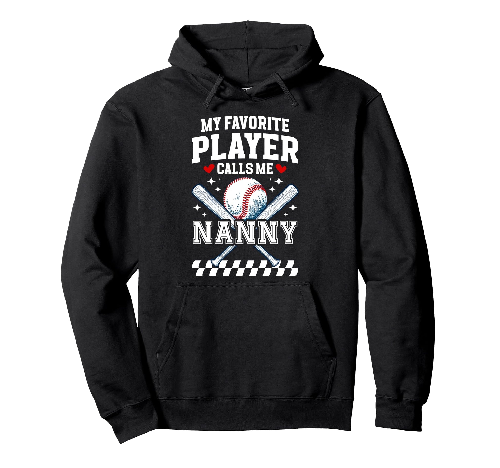 Proud Baseball Nanny Baseball Player Hoodie - Aesthetic Graphic Unisex - T-Shirt, Sweatshirt, Hoodie