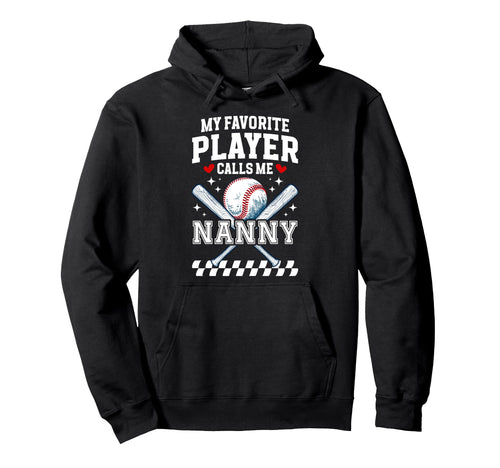 Proud Baseball Nanny Baseball Player Hoodie - Aesthetic Graphic Unisex - T-Shirt, Sweatshirt, Hoodie