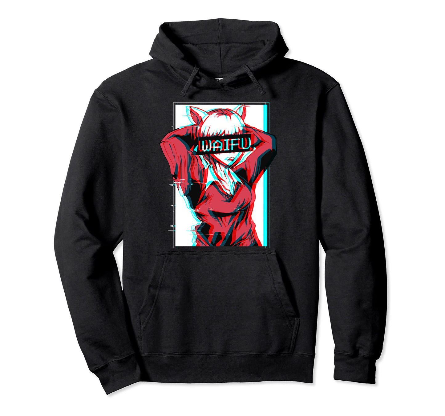 Waifu Neko Anime Cat Japanese Hoodie - Minimalist Print Men Women - T-Shirt, Sweatshirt, Hoodie