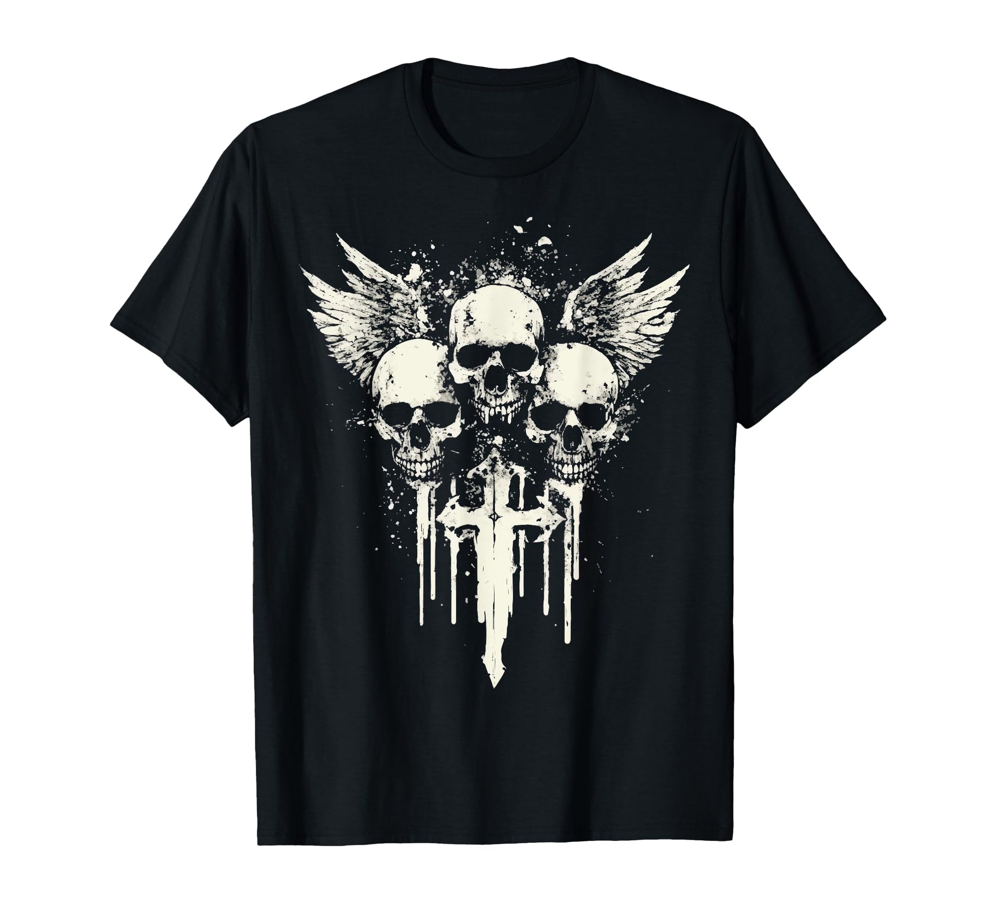 Skull Cross Goth Gothic Emo Alt T-Shirt - Aesthetic Graphic Men Women - T-Shirt, Sweatshirt, Hoodie