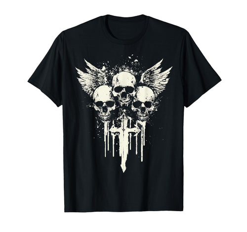 Skull Cross Goth Gothic Emo Alt T-Shirt - Aesthetic Graphic Men Women - T-Shirt, Sweatshirt, Hoodie