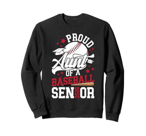 Proud Aunt Baseball Senior Aunt Sweatshirt - Custom Art Print Men Women - T-Shirt, Sweatshirt, Hoodie