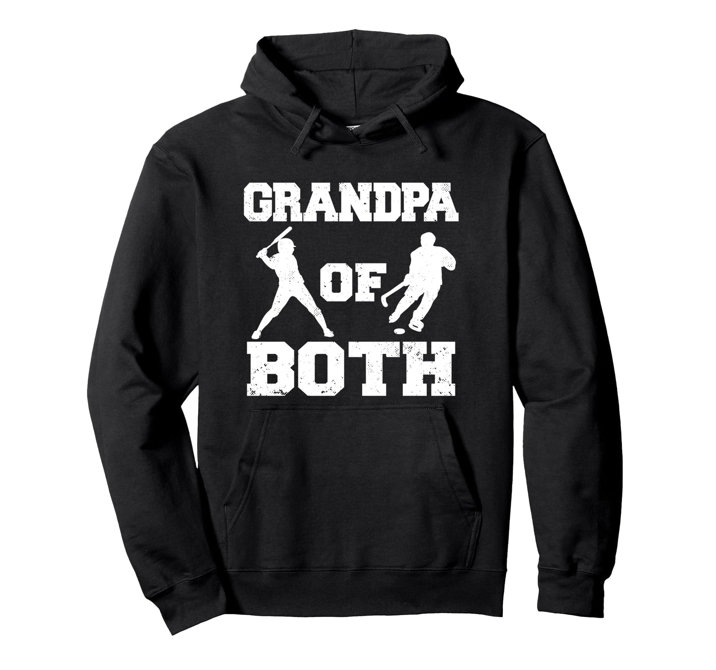 Grandpa Both Funny Baseball Hockey Grandpa Hoodie - Streetwear Style Unisex - T-Shirt, Sweatshirt, Hoodie