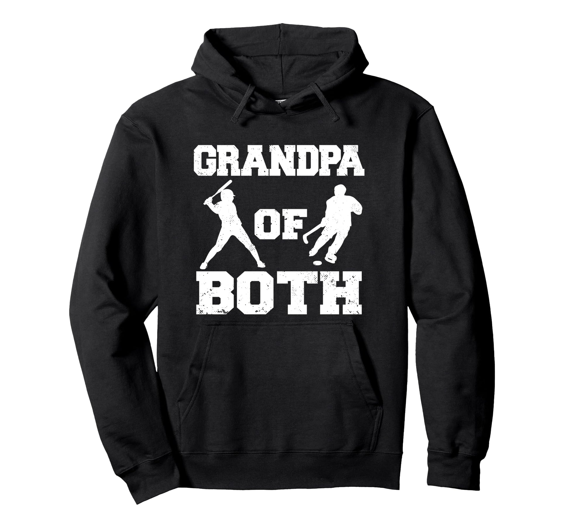 Grandpa Both Funny Baseball Hockey Grandpa Hoodie - Streetwear Style Unisex - T-Shirt, Sweatshirt, Hoodie