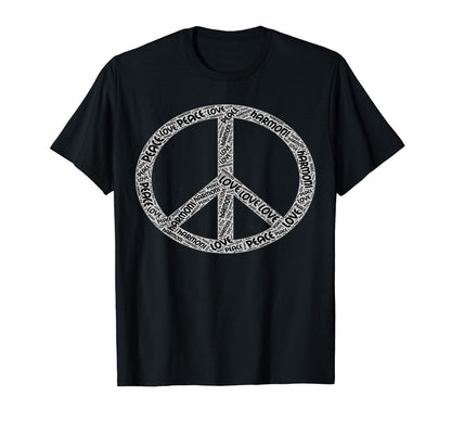 Peace And Love Hippie Gift From 70S T-Shirt - Trendy Graphic Unisex - T-Shirt, Sweatshirt, Hoodie