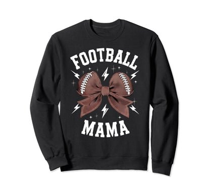 Womens Moms Coquette Bow Football Sweatshirt - Novelty Apparel for Adults - T-Shirt, Sweatshirt, Hoodie