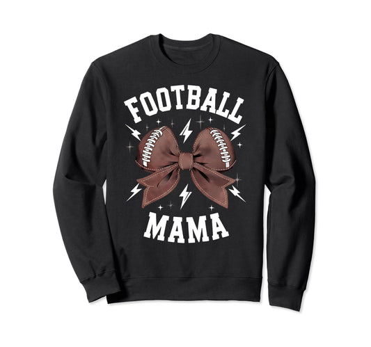 Womens Moms Coquette Bow Football Sweatshirt - Novelty Apparel for Adults - T-Shirt, Sweatshirt, Hoodie