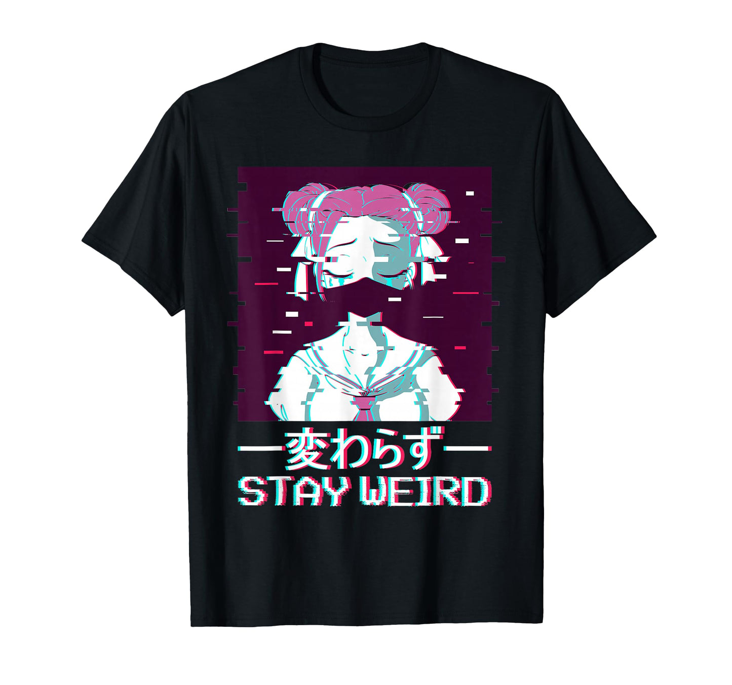 Stay Weird Geisha Japanese Vaporwave T-Shirt - Streetwear Style for Adults - T-Shirt, Sweatshirt, Hoodie