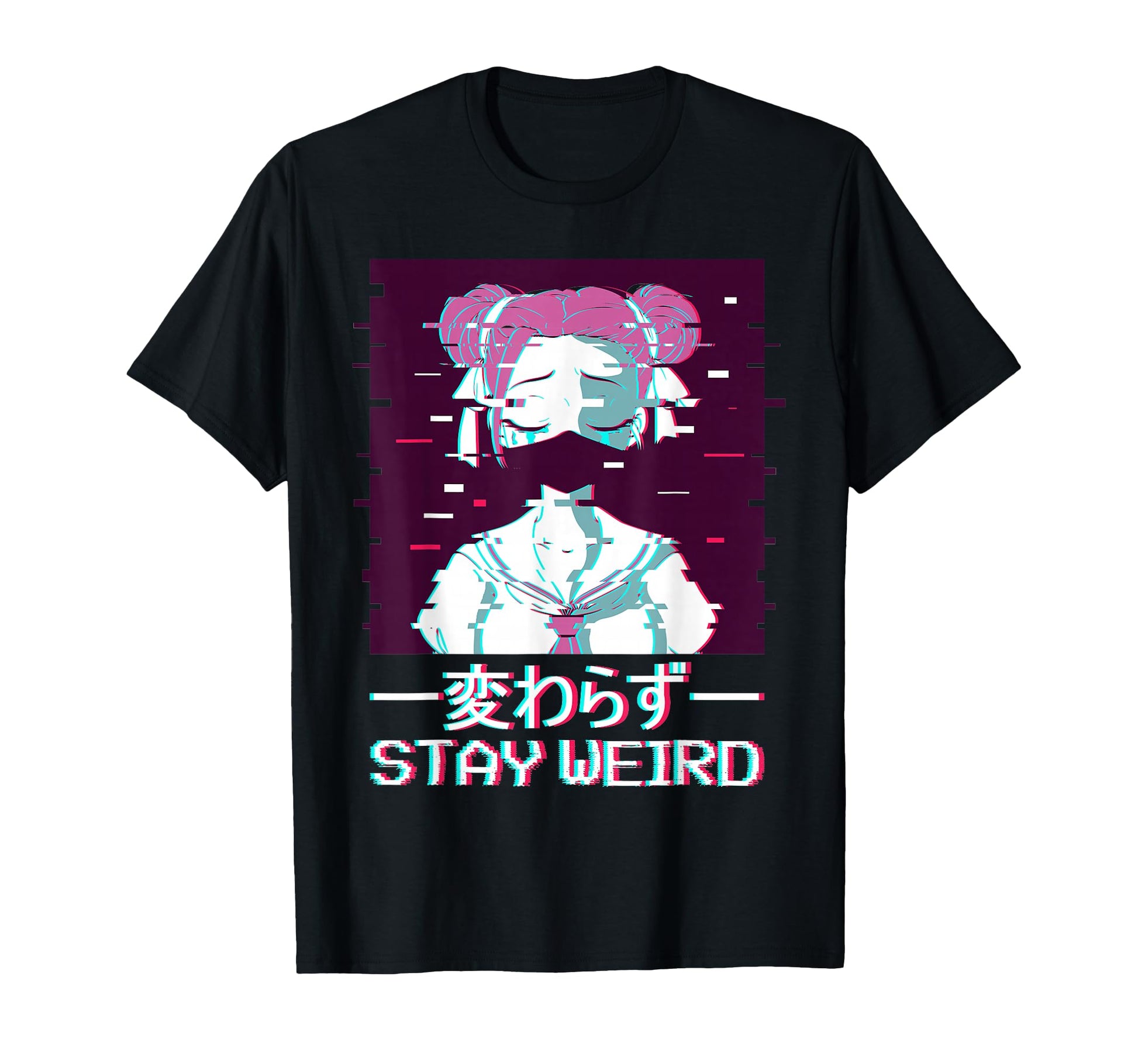 Stay Weird Geisha Japanese Vaporwave T-Shirt - Streetwear Style for Adults - T-Shirt, Sweatshirt, Hoodie