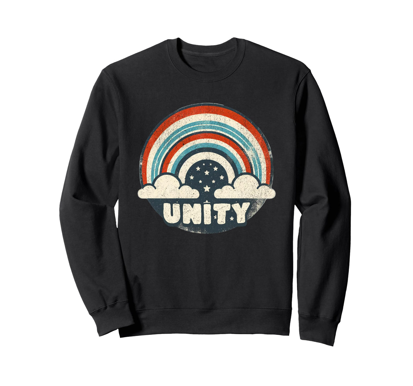 Peace Love Unity Rainbow Sweatshirt - Fun Novelty Design Unisex - T-Shirt, Sweatshirt, Hoodie