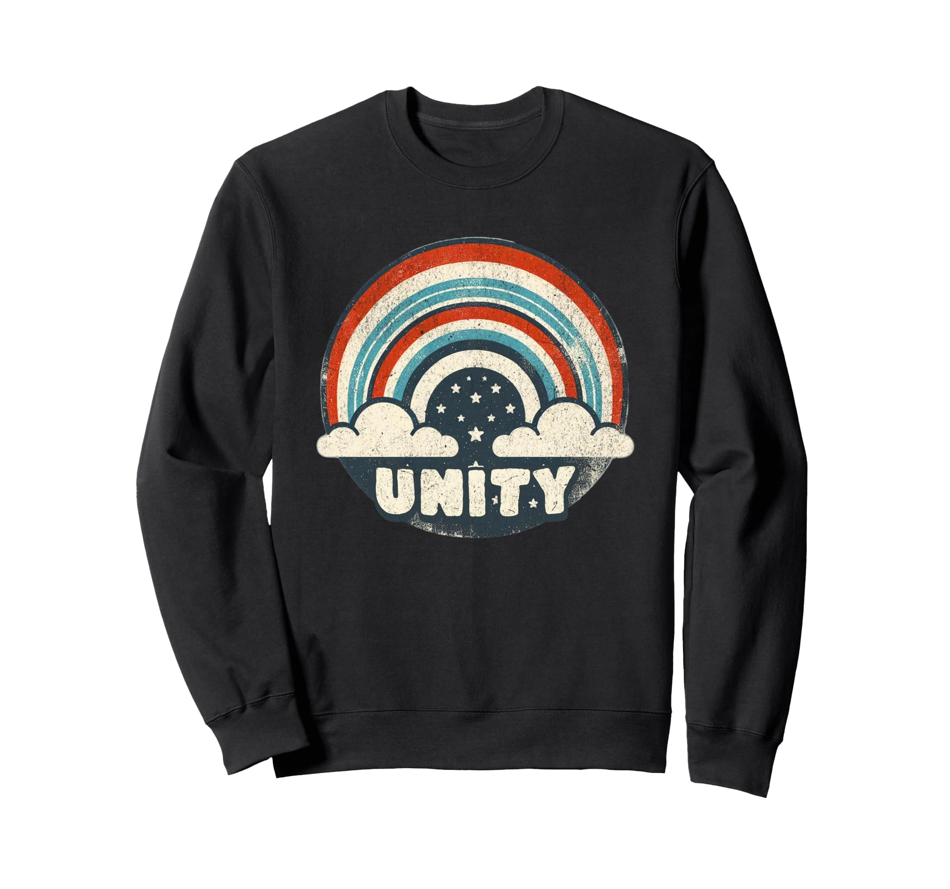Peace Love Unity Rainbow Sweatshirt - Fun Novelty Design Unisex - T-Shirt, Sweatshirt, Hoodie