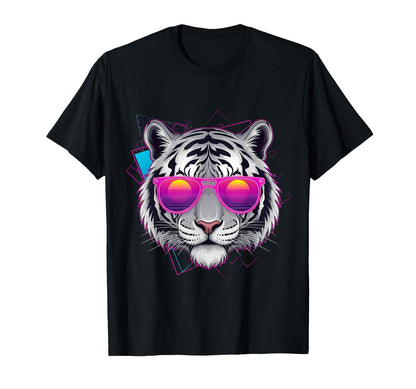 Tiger 80S Vaporwave Aesthetic T-Shirt - Aesthetic Graphic for Adults - T-Shirt, Sweatshirt, Hoodie