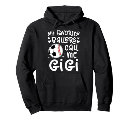 My Favorite Ballers Call Me Gigi Hoodie - Graphic Print for Adults - T-Shirt, Sweatshirt, Hoodie