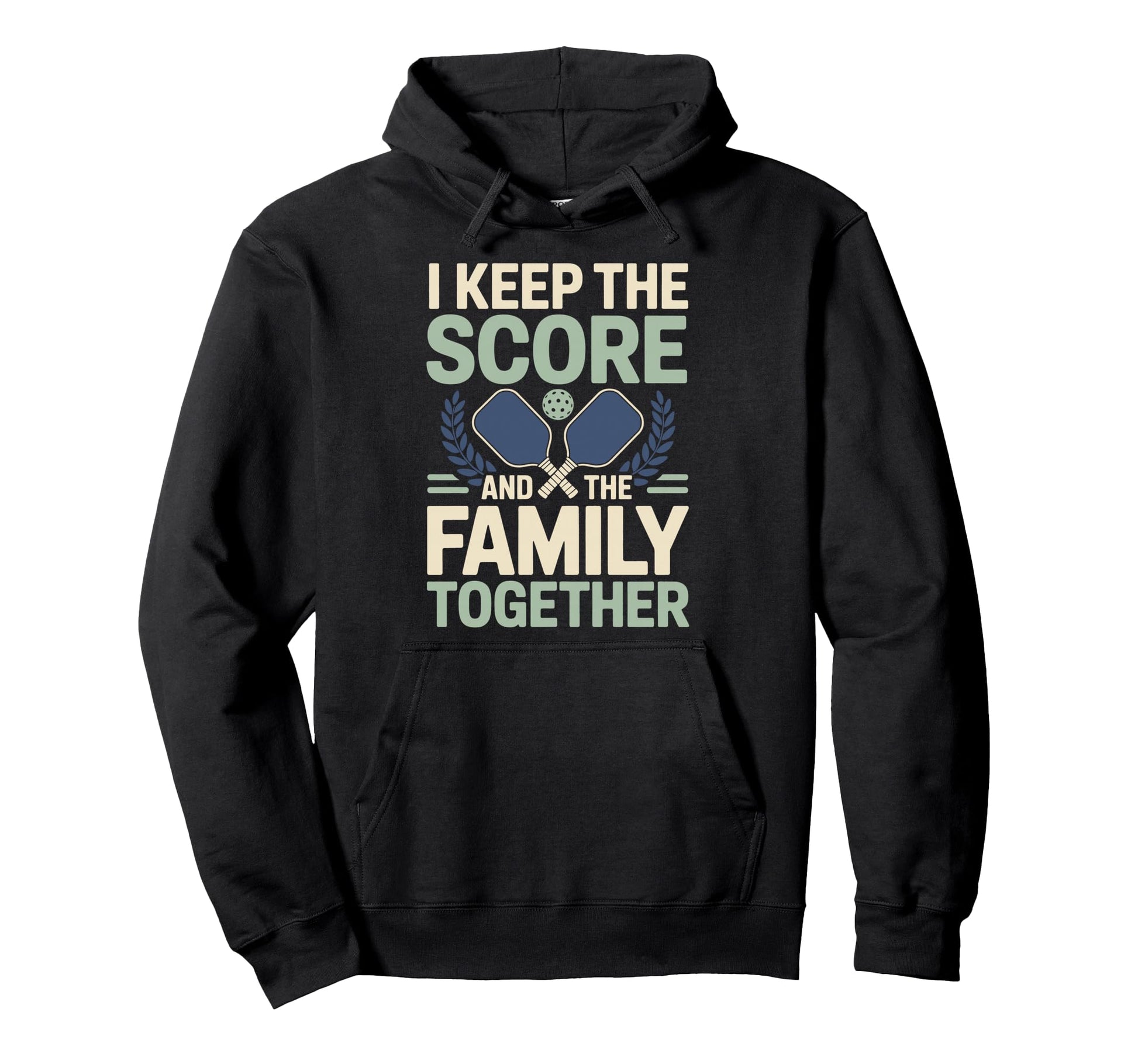 Pickleball Dad Papa Paddle Sport Coach Hoodie - Novelty Apparel for Adults - T-Shirt, Sweatshirt, Hoodie