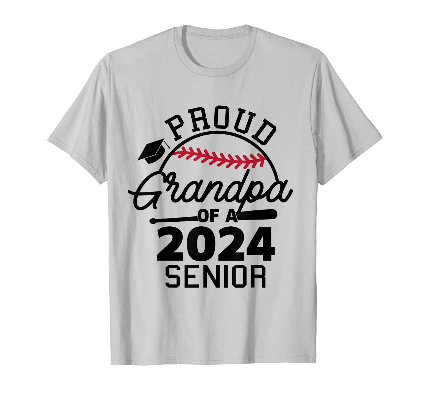 Proud Grandpa 2024 Senior Baseball T-Shirt - Graphic Print Men Women - T-Shirt, Sweatshirt, Hoodie