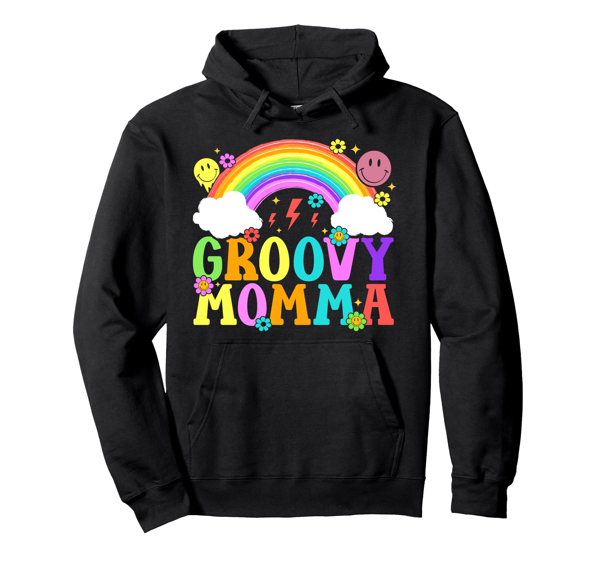 Groovy Momma Mom Mother Matching Family Hoodie - Trendy Graphic Unisex - T-Shirt, Sweatshirt, Hoodie