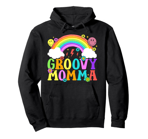 Groovy Momma Mom Mother Matching Family Hoodie - Trendy Graphic Unisex - T-Shirt, Sweatshirt, Hoodie