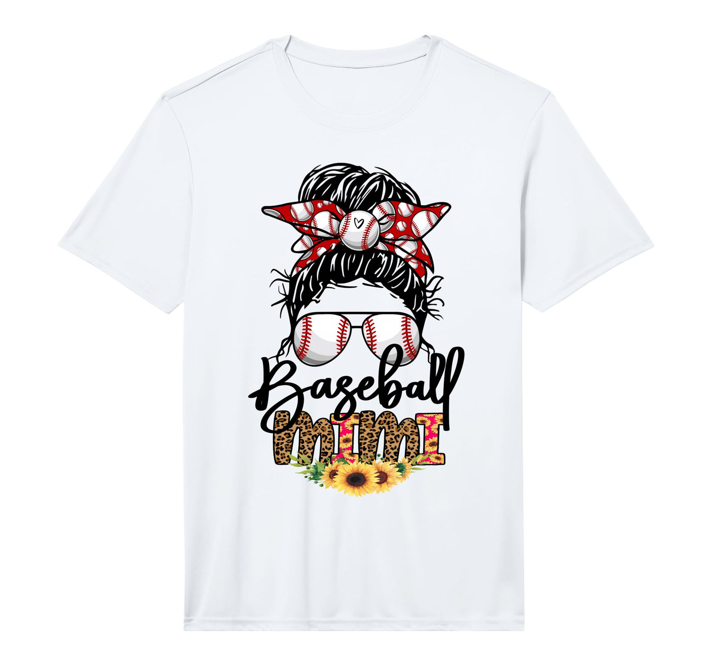 Mens Messy Bun Mom Baseball Grandma T-Shirt - Minimalist Print for Adults - T-Shirt, Sweatshirt, Hoodie