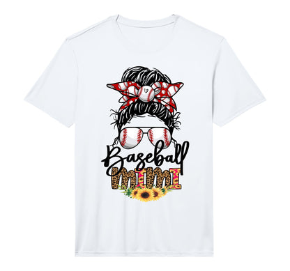 Mens Messy Bun Mom Baseball Grandma T-Shirt - Minimalist Print for Adults - T-Shirt, Sweatshirt, Hoodie