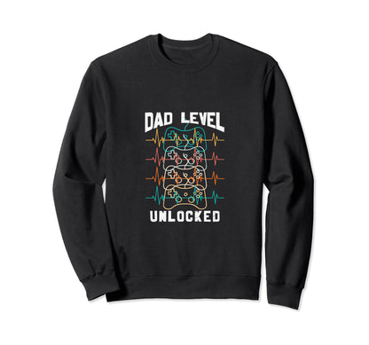 Dad Level Unlocked 2024 New Dad To Sweatshirt - Fun Novelty Design Unisex - T-Shirt, Sweatshirt, Hoodie