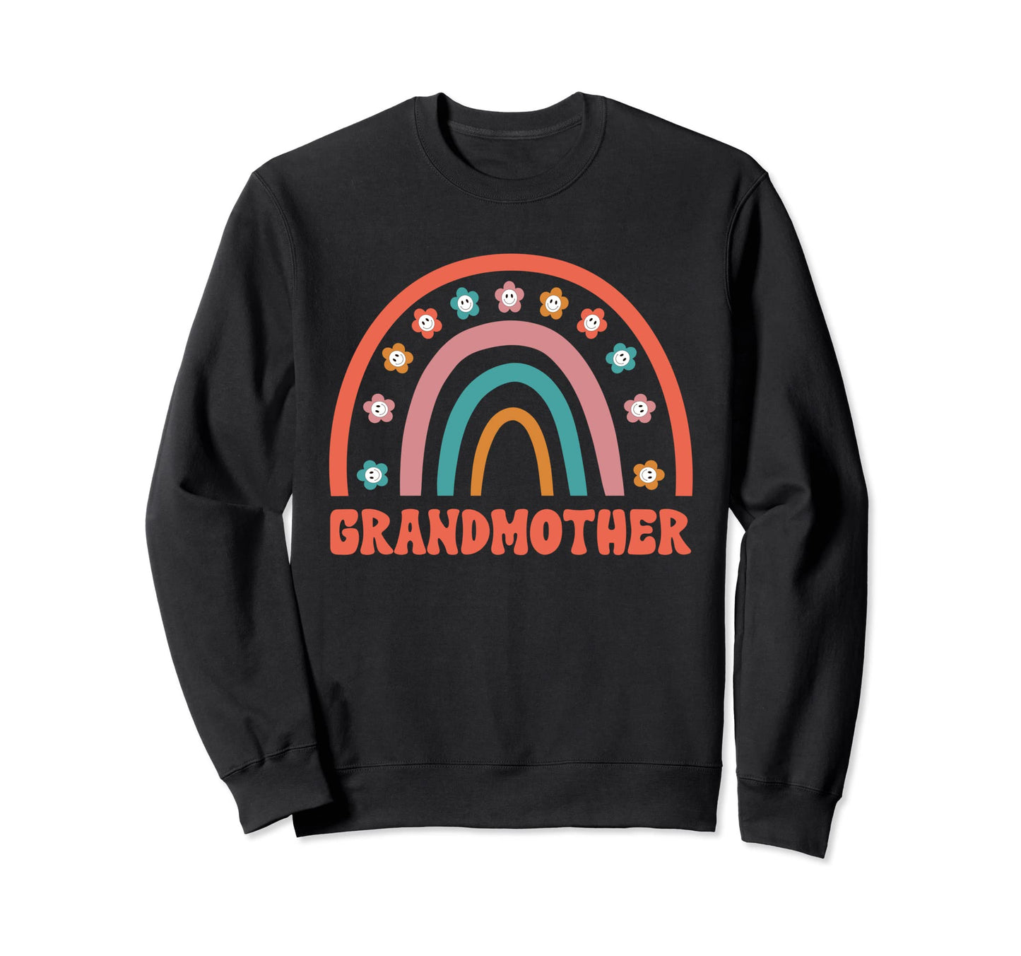 Grandmother Groovy Grandma Rainbow Sweatshirt - Streetwear Style Men Women - T-Shirt, Sweatshirt, Hoodie