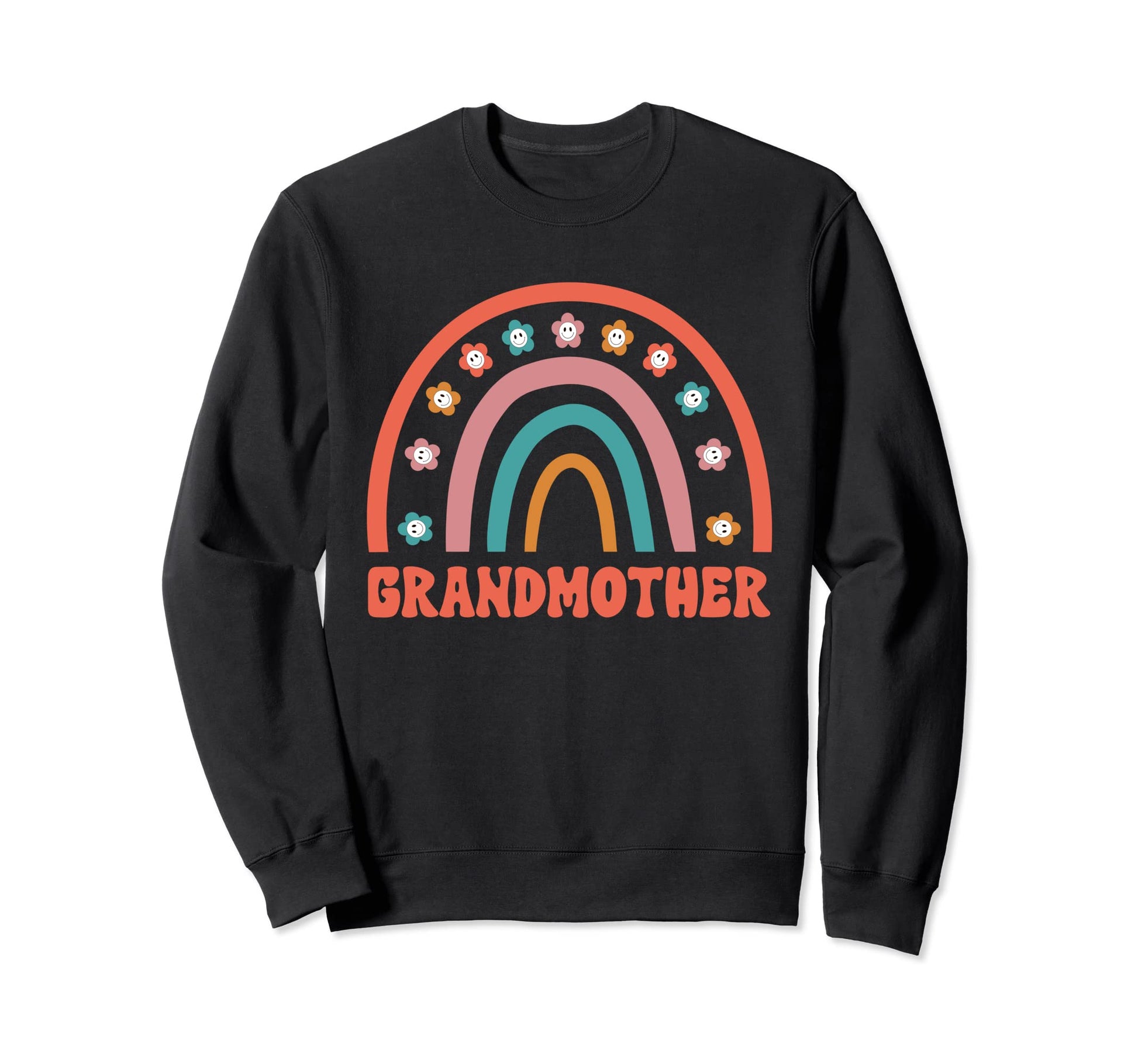 Grandmother Groovy Grandma Rainbow Sweatshirt - Streetwear Style Men Women - T-Shirt, Sweatshirt, Hoodie