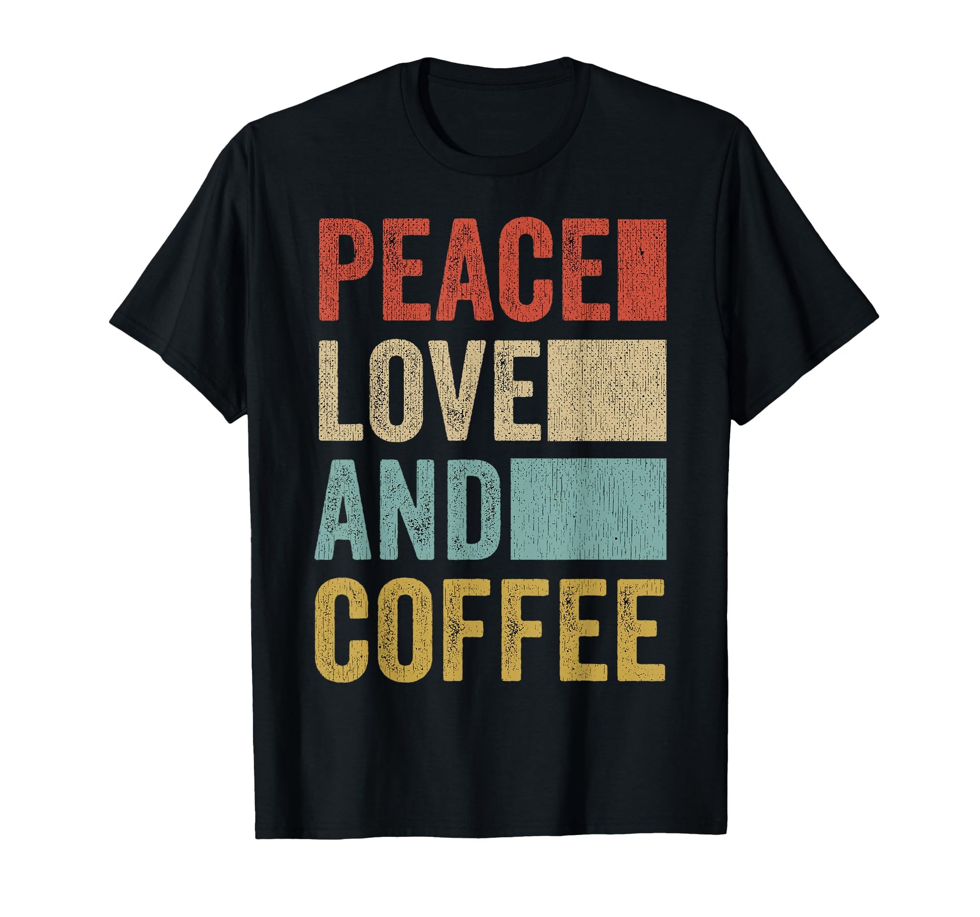 Coffee Lover Funny Barista Peace Love T-Shirt - Minimalist Print Men Women - T-Shirt, Sweatshirt, Hoodie
